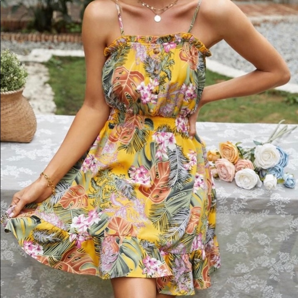 🔥LAST CHANCE🔥Beach Beauty Ruffle Dress - Picture 4 of 5